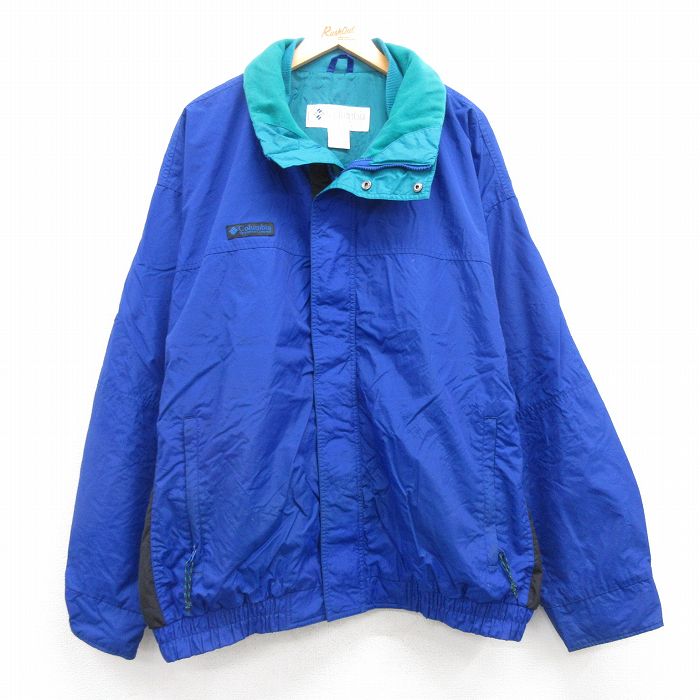【50%OFF】XL★古着 コロンビア COLUMBIA 長袖 ナイロン ジャケット メンズ 90年代 90s Bugaboo 大きいサイズ 紺他 ネイビー 【spe】 25feb07 中古 アウター