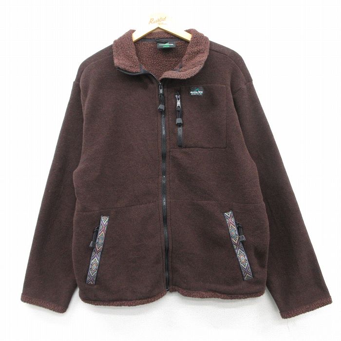 L★古着 長袖 フリース ジャケット メンズ 茶他 ブラウン 25feb10 中古 アウター