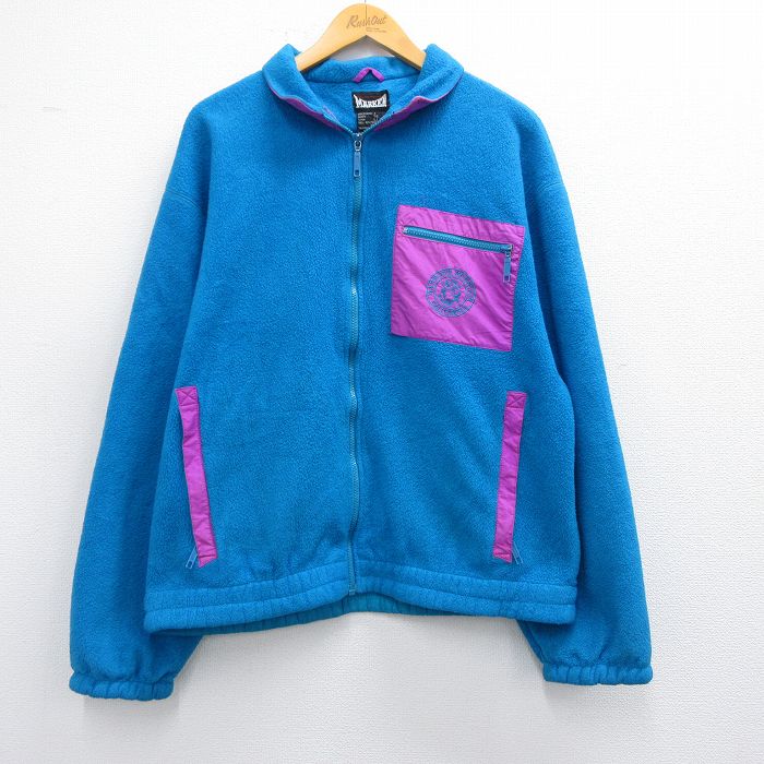 L★古着 長袖 フリース ジャケット メンズ 00年代 00s MAMMOTH 青 ブルー 25feb14 中古 アウター