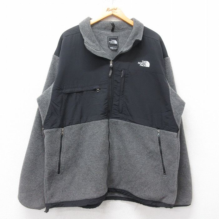 XL★古着 ノースフェイス THE NORTH FACE 長袖 フリース デナリ ジャケット メンズ 大きいサイズ グレー他 【spe】 25feb15 中古 アウター