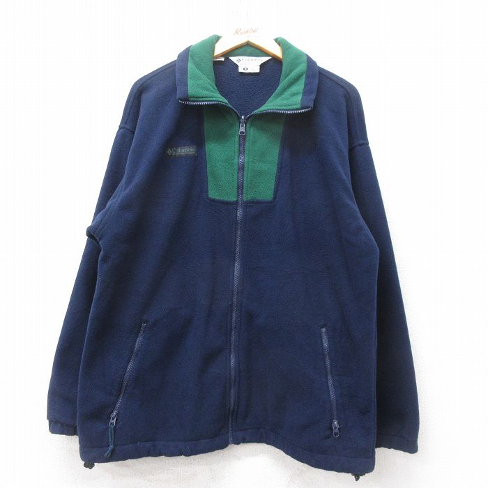 L★古着 コロンビア COLUMBIA 長袖 フリース ジャケット メンズ 00年代 00s 紺他 ネイビー 25feb15 中古 アウター