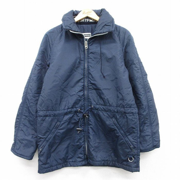 【50%OFF】L★古着 マイティーマック 長袖 ナイロン ジャケット メンズ 80年代 80s ラグラン タロン 紺 ネイビー 【spe】 25feb20 中古 アウター