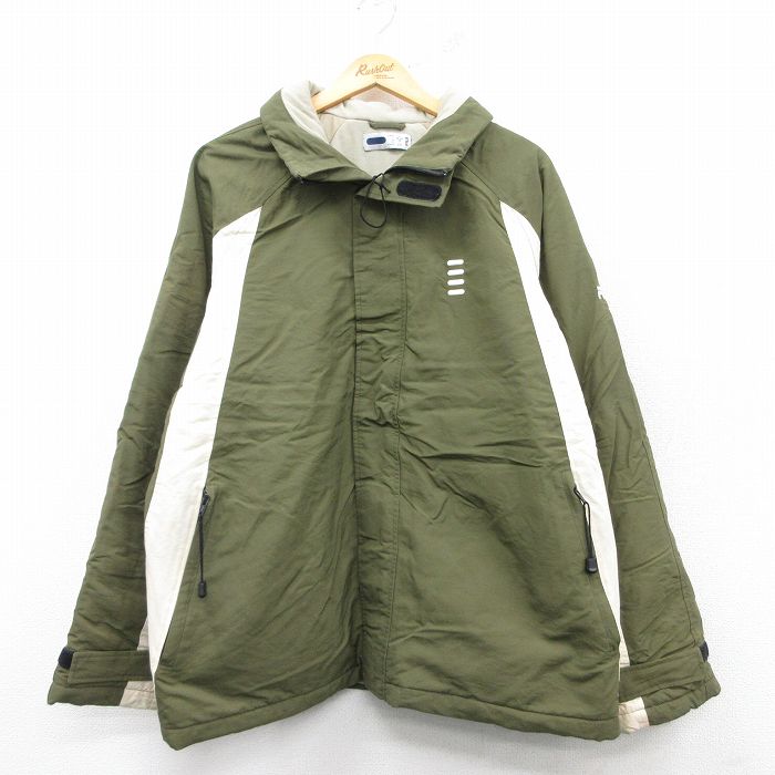 【50%OFF】XL★古着 フィラ FILA 長袖 ナイロン ジャケット メンズ 緑他 グリーン 25feb20 中古 アウター