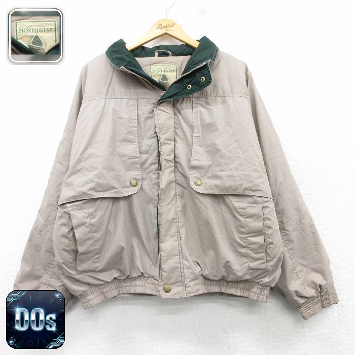 XL★古着 長袖 ジャケット メンズ 00年代 00s 大きいサイズ グレー他 25feb20 中古 アウター
