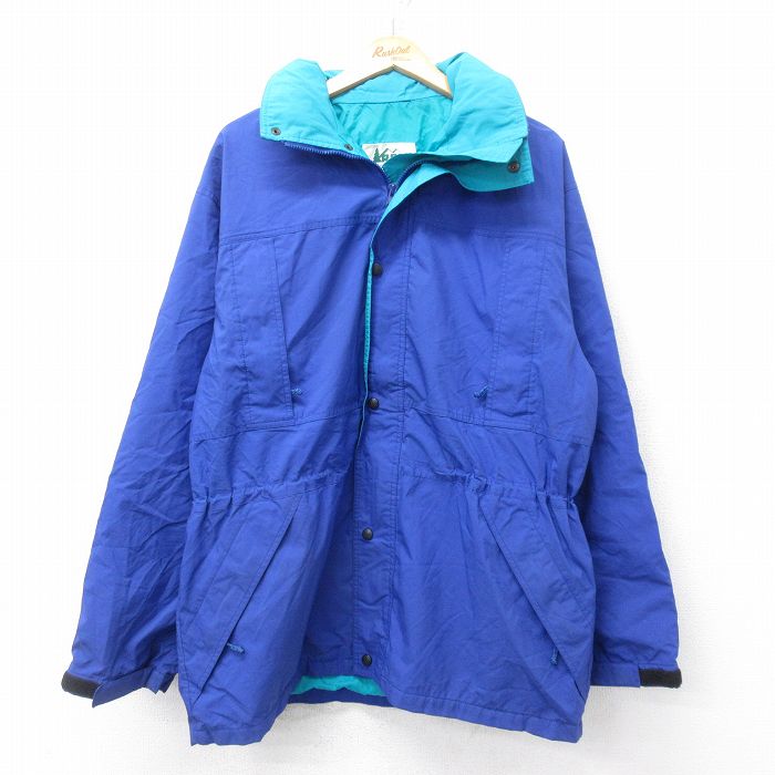 L★古着 アールイーアイ REI 長袖 マウンテン ジャケット メンズ 90年代 90s ゴアテックス 青他 ブルー 25sep03 中古 アウター