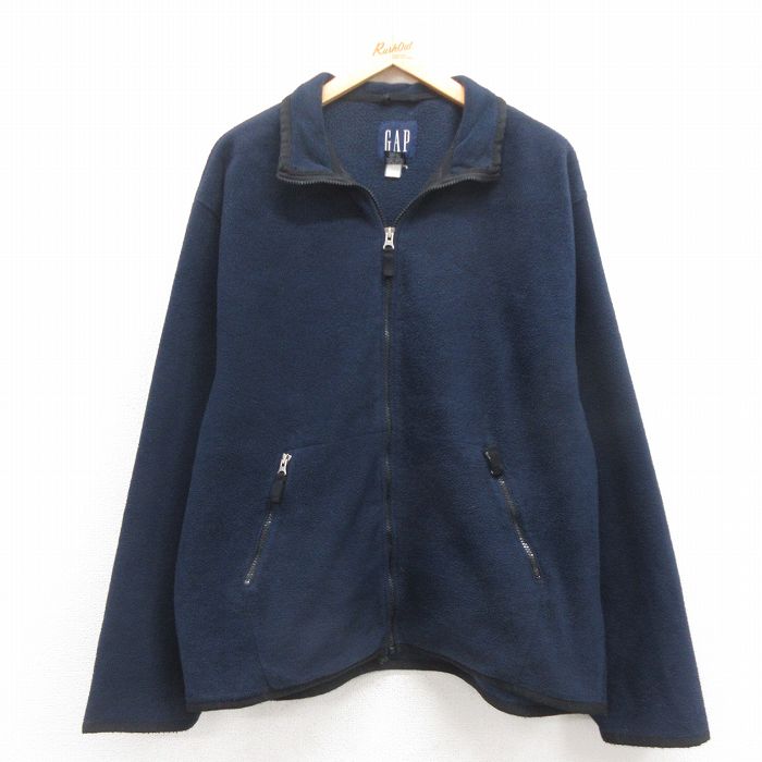 【50%OFF】ギャップ 00s フリースジャケット ネイビー L | 古着