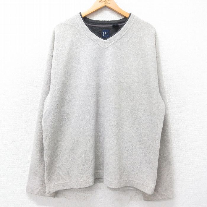 ギャップ 00s 長袖フリース Vネック グレー XL | 古着
