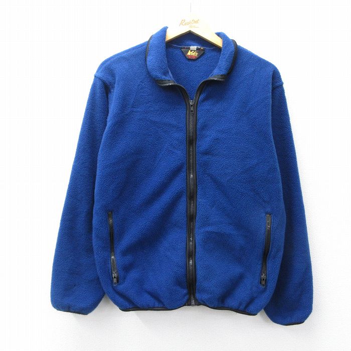 XL★古着 アールイーアイ REI 長袖 ハーフジップ フリース ジャケット メンズ 80年代 80s ポーラテック 紺 ネイビー 25sep26 中古 アウター