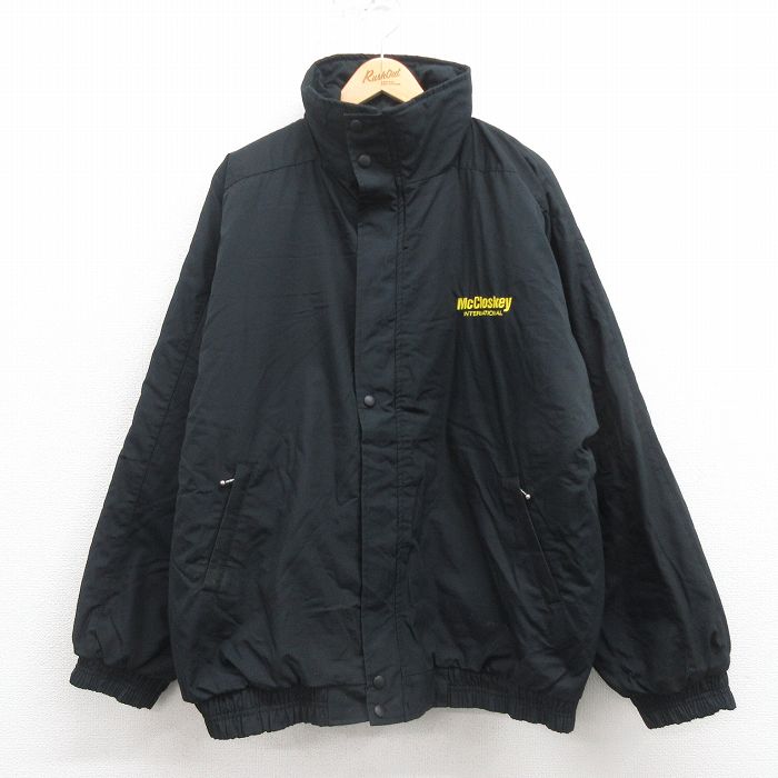 XL★古着 長袖 ジャケット メンズ 90年代 90s Mccloskey 大きいサイズ カナダ製 黒 ブラック 25sep26 中古 アウター