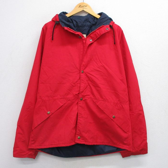 XL★古着 カベラス 長袖 ナイロン ジャケット パーカー メンズ 80年代 80s ゴアテックス USA製 赤 レッド 25sep29 中古 アウター