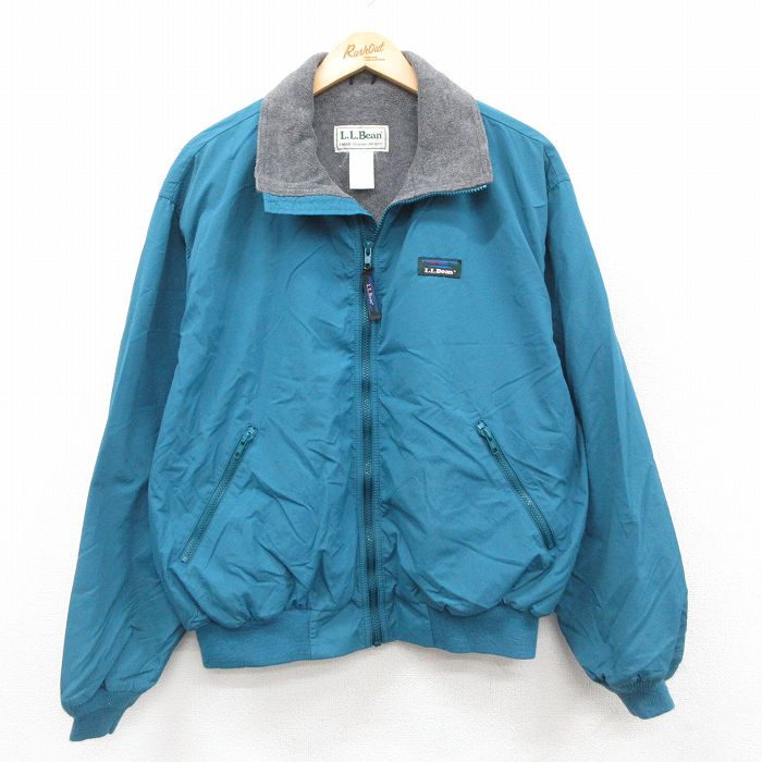 XL★古着 エルエルビーン LLBEAN 長袖 ジャケット メンズ 80年代 80s 水色 内側フリース 25sep30 中古 アウター