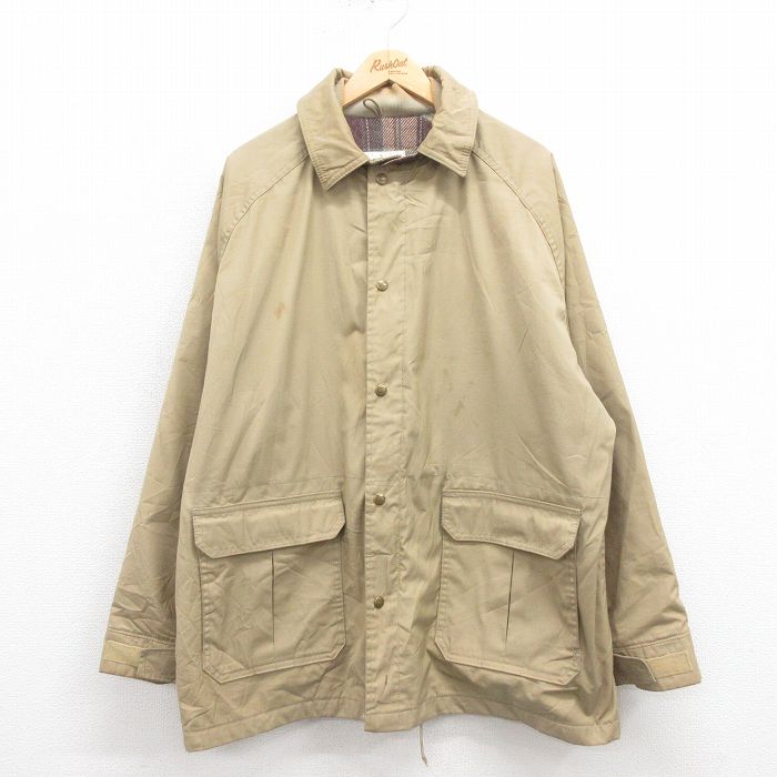 XL★古着 ウールリッチ WOOLRICH 長袖 マウンテン ジャケット メンズ 80年代 80s 大きいサイズ ラグラン ベージュ カーキ 25oct02 中古 アウター