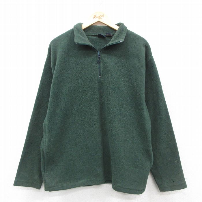 【50%OFF】ドッカーズ ハーフジップフリースジャケット グリーン M | 古着