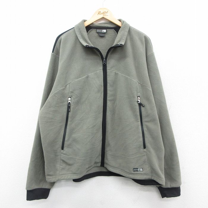 XL★古着 アールイーアイ REI 長袖 フリース ジャケット メンズ 大きいサイズ カナダ製 グレー系他 25oct04 中古 アウター