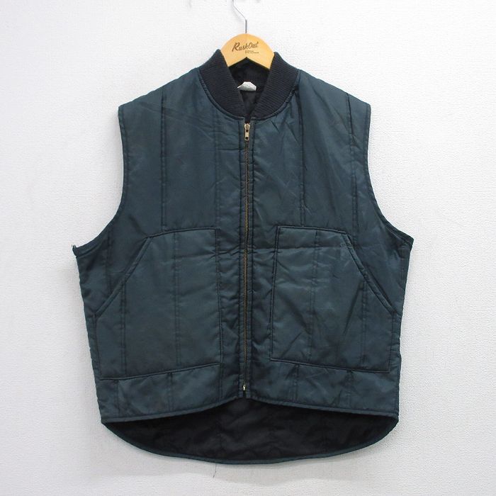 L★古着 ナイロン ベスト メンズ 紺 ネイビー 25oct07 中古 アウター