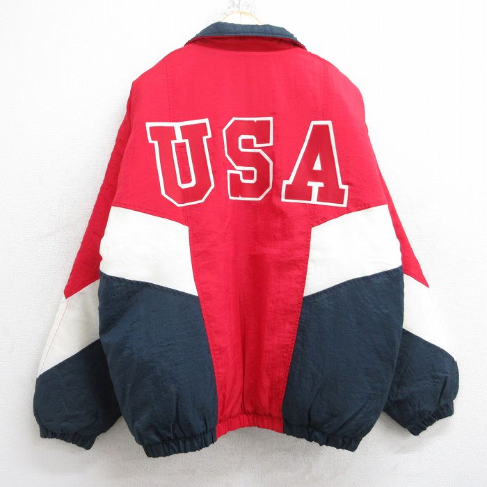【50%OFF】ホロウェイ 90s ナイロンジャケット USAロゴ レッド XL | 古着