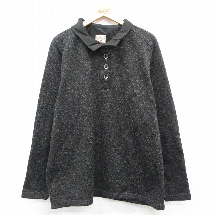 XL★古着 レッドヘッド 長袖 ジャケット メンズ 黒 霜降り 25nov14
