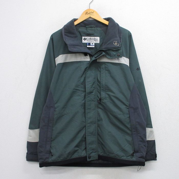XL★古着 コロンビア 長袖 ナイロン ジャケット メンズ 00年代 00s 緑他 25nov15