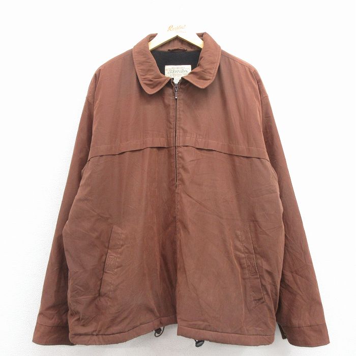 XL★古着 セントジョンズベイ 長袖 ジャケット メンズ 00年代 00s 大きいサイズ こげ茶 内側フリース 25nov19