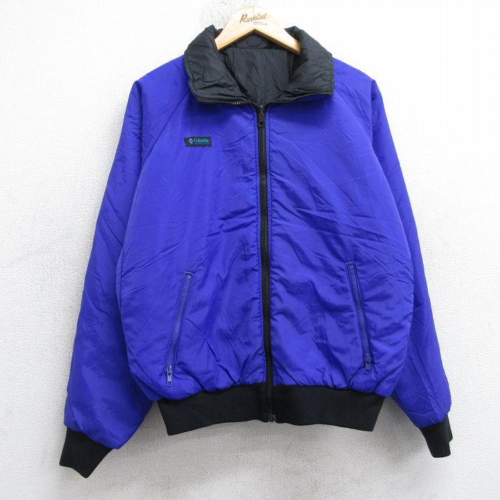 コロンビア 90s ラグランナイロンジャケット リバーシブル パープル L | 古着