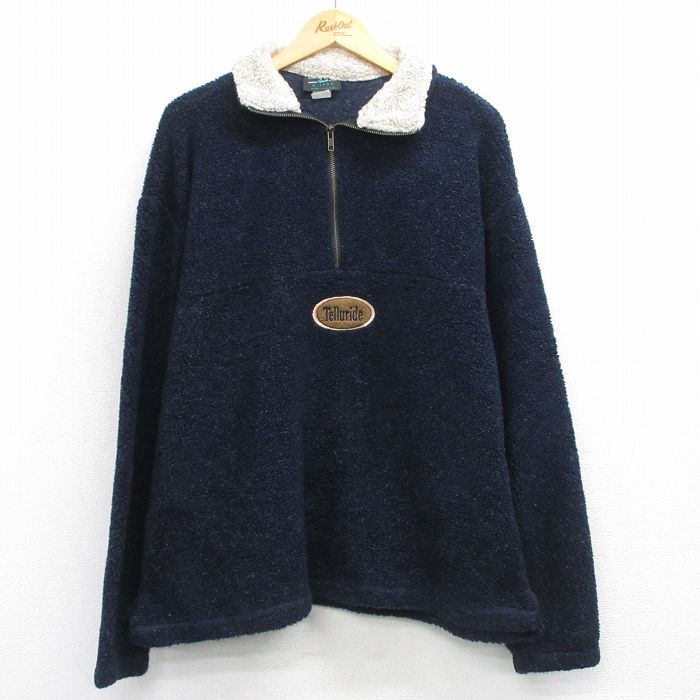 テルユライド 90s ハーフジップフリースジャケット ネイビー L | 古着