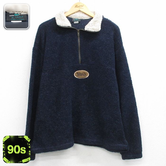 テルユライド 90s ハーフジップフリースジャケット ネイビー L | 古着