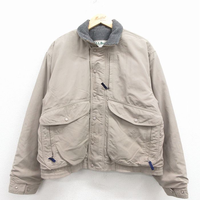 L★古着 エルエルビーン 長袖 ジャケット メンズ 90年代 90s ゴアテックス ベージュ 内側フリース【spe】 25dec02
