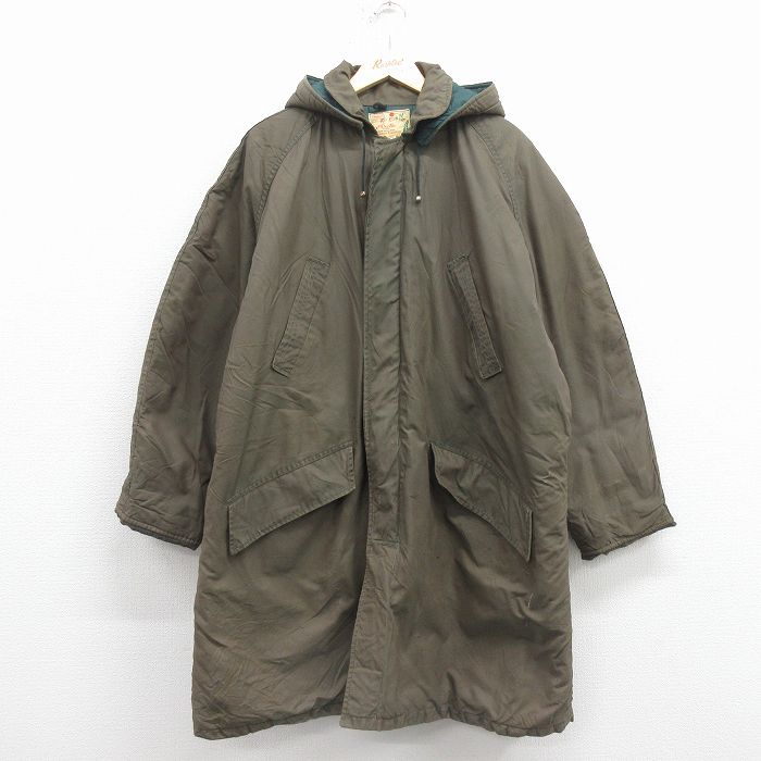 XL★古着 エルエルビーン 長袖 ビンテージ ダウン ジャケット パーカー メンズ 70年代 70s ロング丈 ラグラン カナダ製 緑【spe】 25dec10