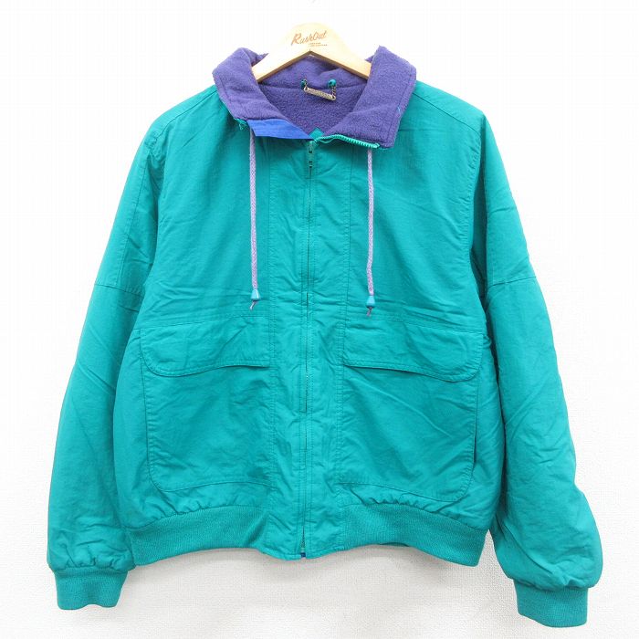 マックレガー 90s ナイロンジャケット 内側フリース ブルーグリーン M | 古着