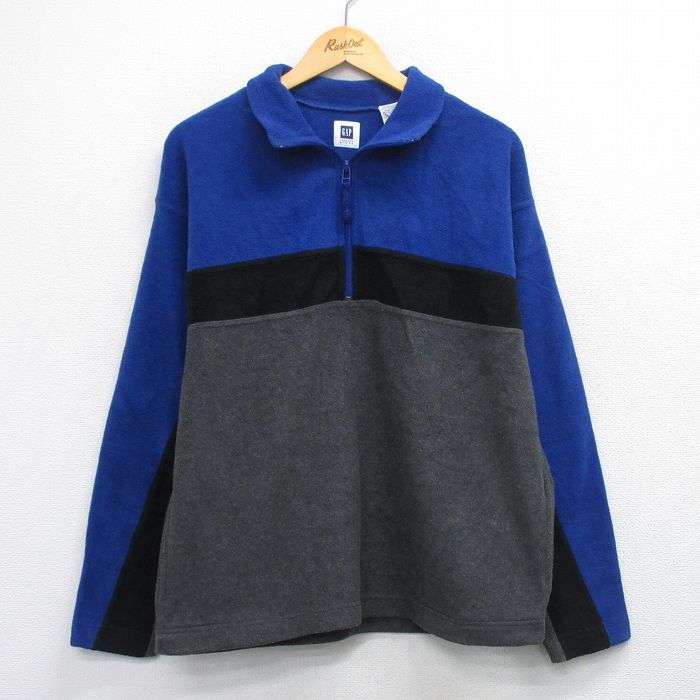 【50%OFF】ギャップ 00s ハーフジップフリースジャケット マルチカラー M | 古着