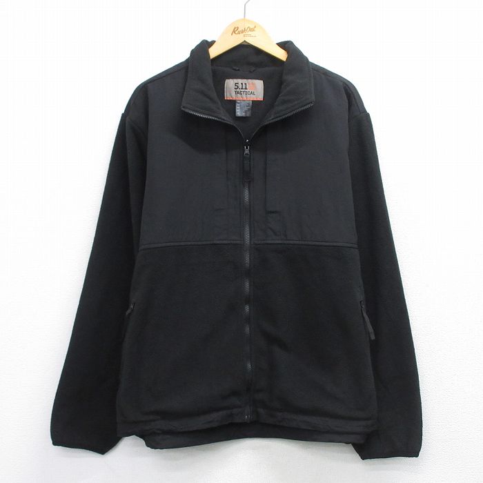 XL★古着 5.11 TACTICAL 長袖 フリース ジャケット メンズ 黒 25dec16