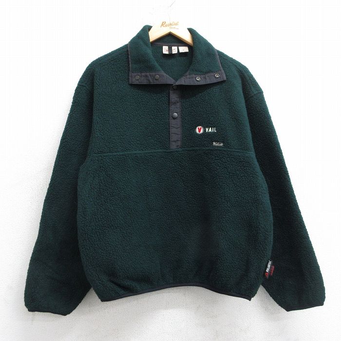 M★古着 ウールリッチ 長袖 フリース ジャケット メンズ 00年代 00s VAIL スナップT ポーラテック 緑 25dec20
