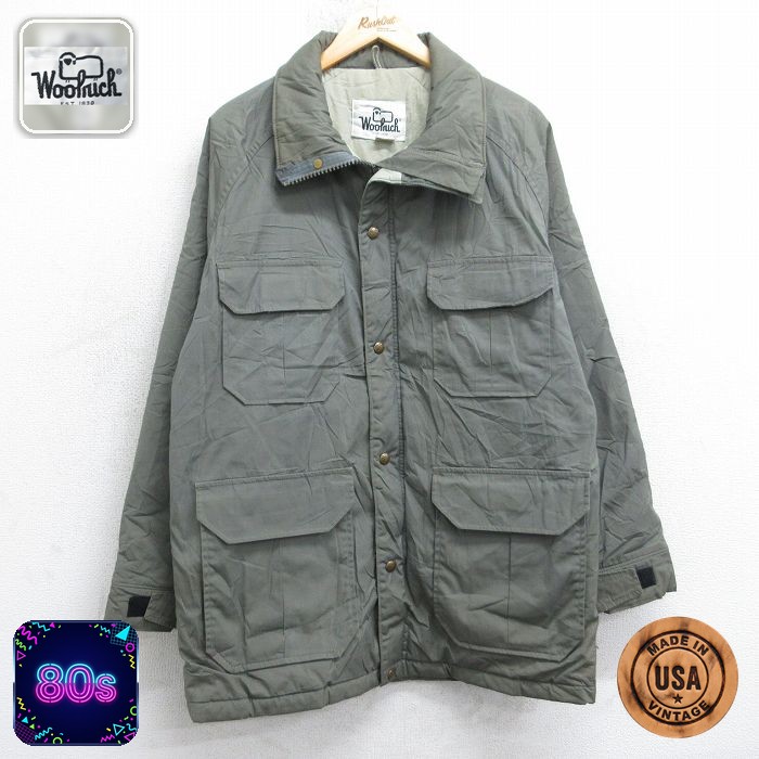 【50%OFF】ウールリッチ 80s マウンテンジャケット ラグラン グリーン M | 古着