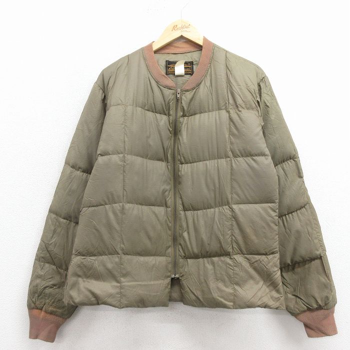 エディーバウアー 90s ナイロンダウンジャケット リップストップ グリーン M | 古着
