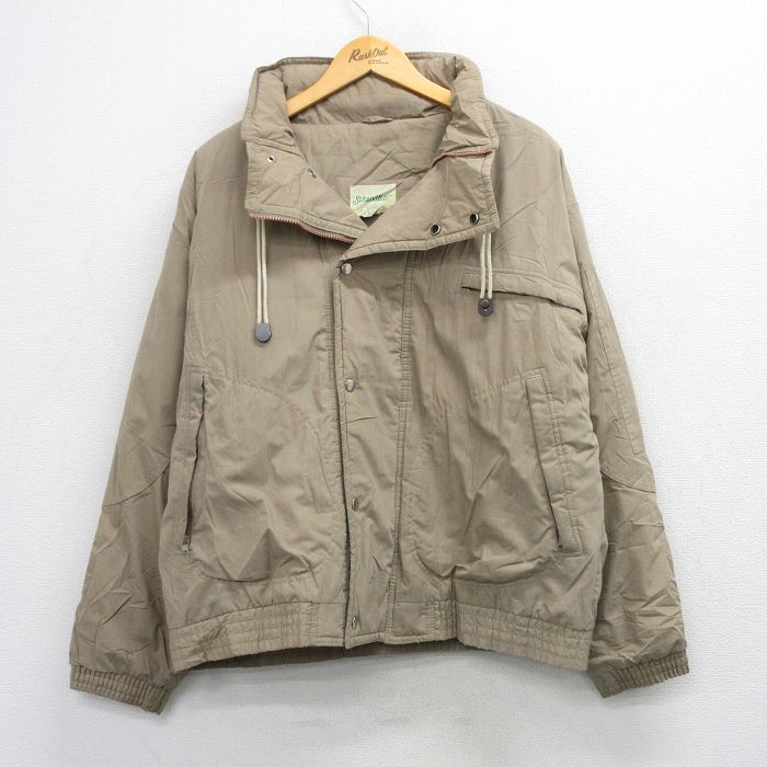 XL★古着 セントジョンズベイ 長袖 ジャケット メンズ 90年代 90s 大きいサイズ ベージュ 25dec29