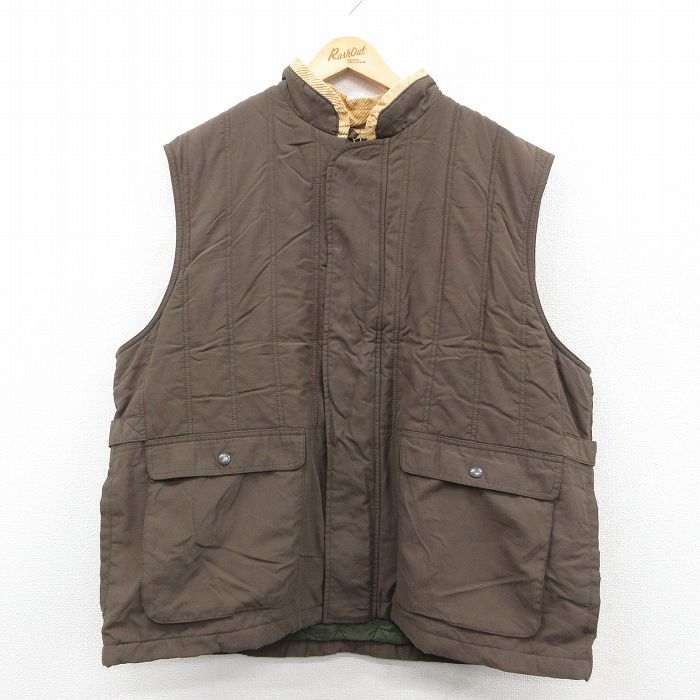 XL★古着 オービス ベスト メンズ 00年代 00s 大きいサイズ 薄緑 内側キルティング 26jan10