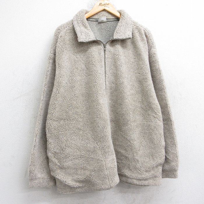 XL★古着 コロンビア 長袖 フリース ジャケット メンズ 90年代 90s USA製 ベージュ 26jan16