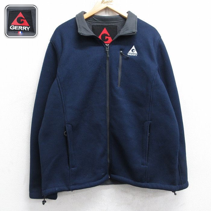 ジェリー 長袖ジャケット ワンポイントロゴ ネイビー L | 古着