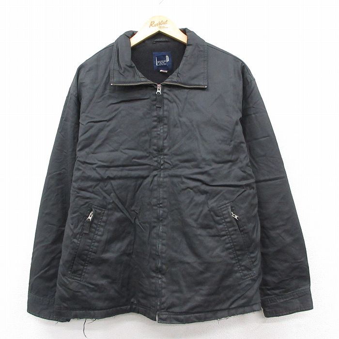 L★古着 ギャップ GAP 長袖 ジャケット メンズ 00年代 00s コットン 黒 内側フリース 26jan19