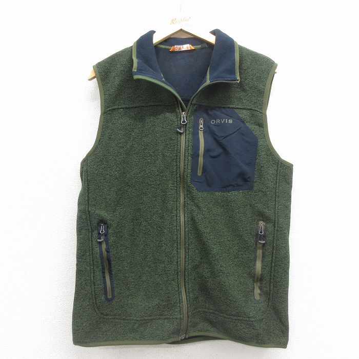 【20%OFF】オービス ベスト ワンポイントロゴ グリーン S | 古着