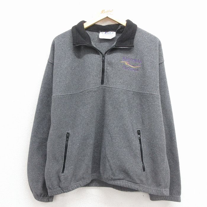 ハーフジップフリースジャケット WAUCONDA グレー M | 古着