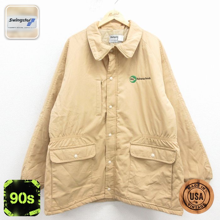 【50%OFF】スイングスター 90s ラグランジャケット Nutrena ベージュ XL | 古着