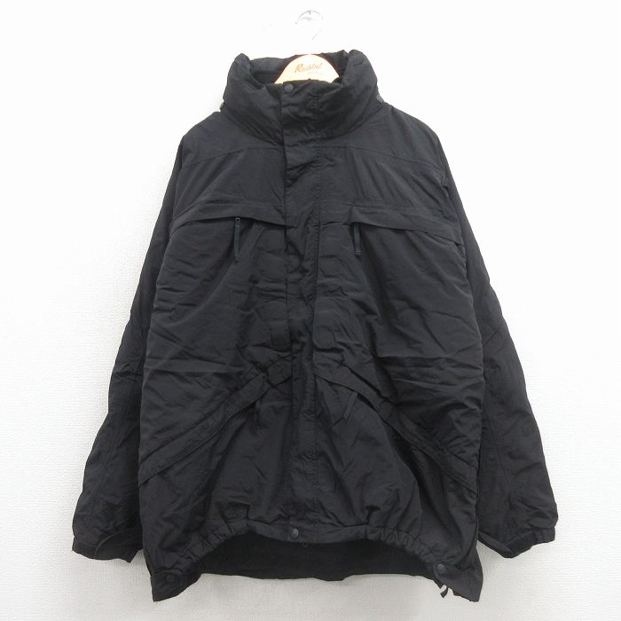 XL★古着 5.11タクティカル 長袖 ナイロン ジャケット メンズ 大きいサイズ 黒 内側フリース 26jan24