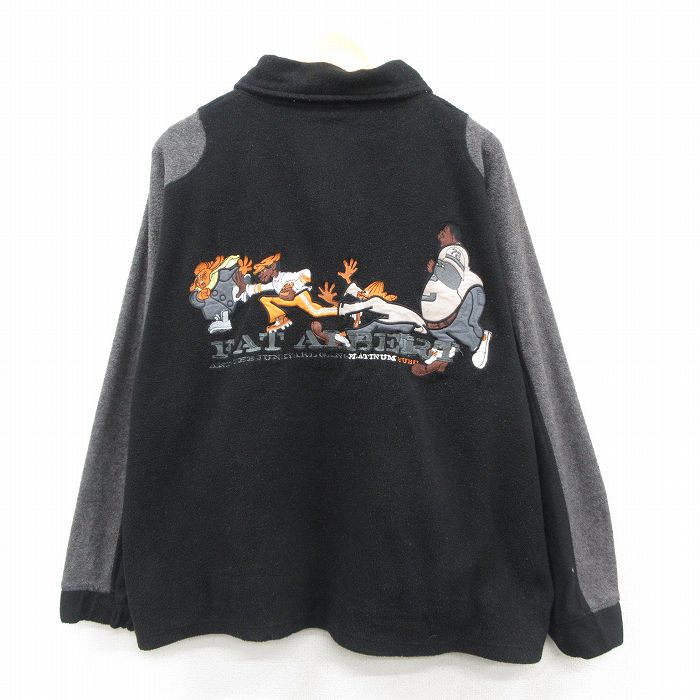 【20%OFF】フブ XL 長袖ハーフジップフリースジャケット FAT ALBERT ブラック | 古着