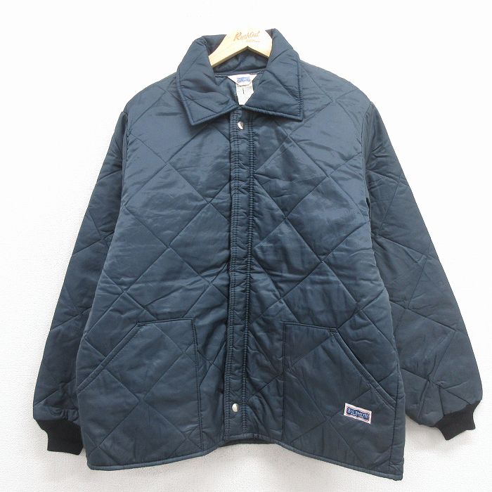 ビッグスミス 90s ナイロンキルティングジャケット ネイビー L | 古着