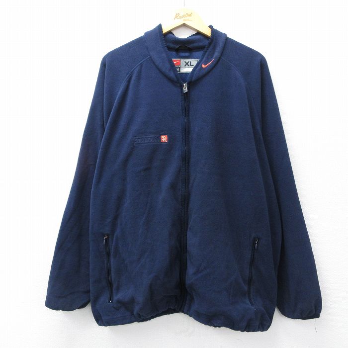 ナイキ 00s フリースジャケット シラキュース ネイビー XL | 古着