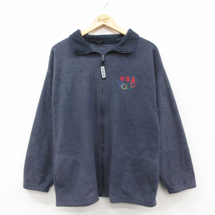 オリンピック 長袖フリースジャケット グレー M | 古着