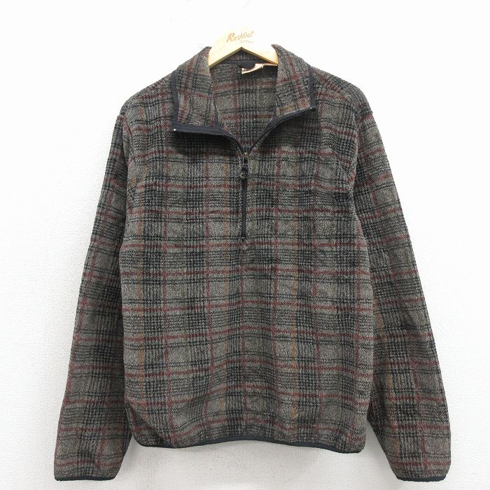 【20%OFF】ウールリッチ 00s ハーフジップフリースジャケット ポーラテック ブラックチェック S | 古着