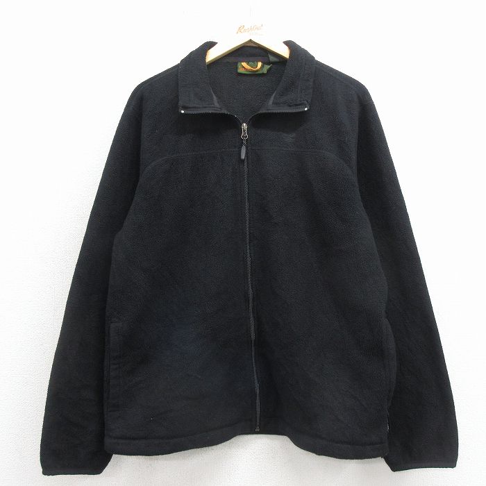 M★古着 ティンバーランド 長袖 フリース ジャケット メンズ 00年代 00s ワンポイントロゴ 黒 26feb26