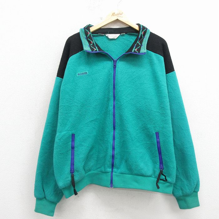 コロンビア 90s 長袖フリースジャケット ライトブルー XL | 古着